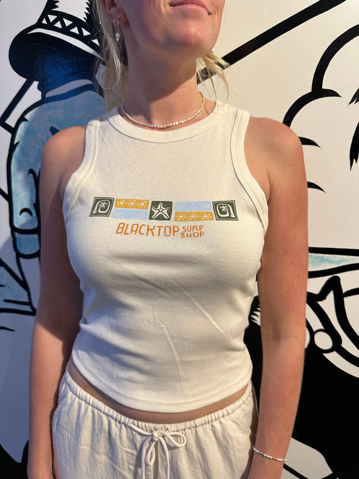 Geo Surf Tank in Cream