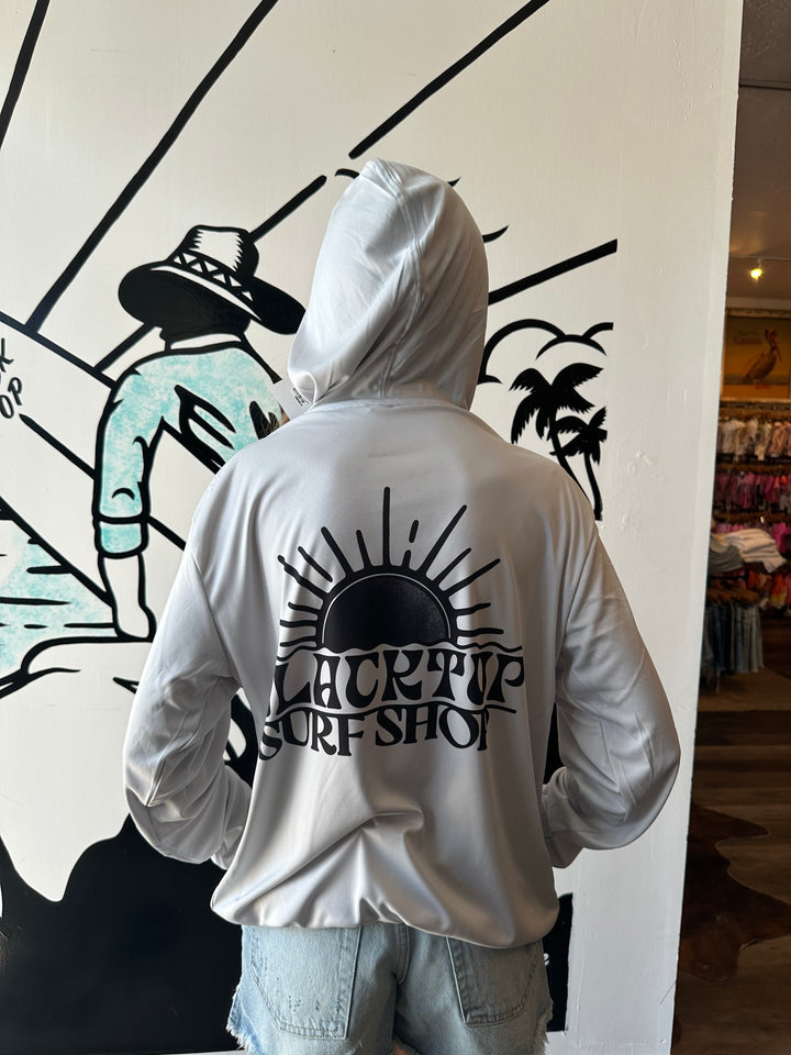 Blacktop Sun Performance Hoodie in Silver
