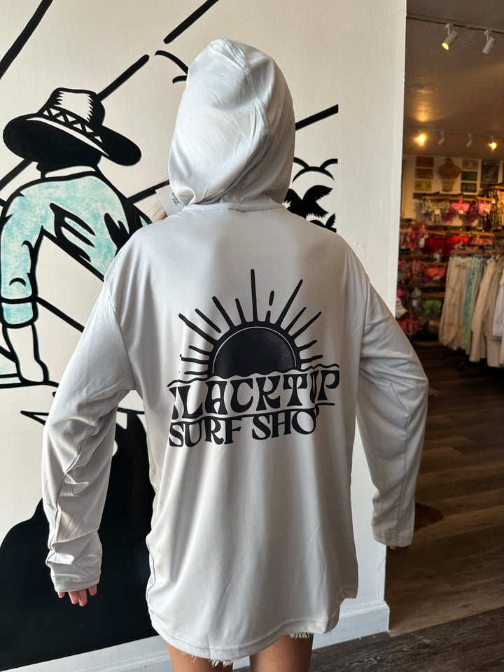 Blacktop Sun Performance Hoodie in Silver