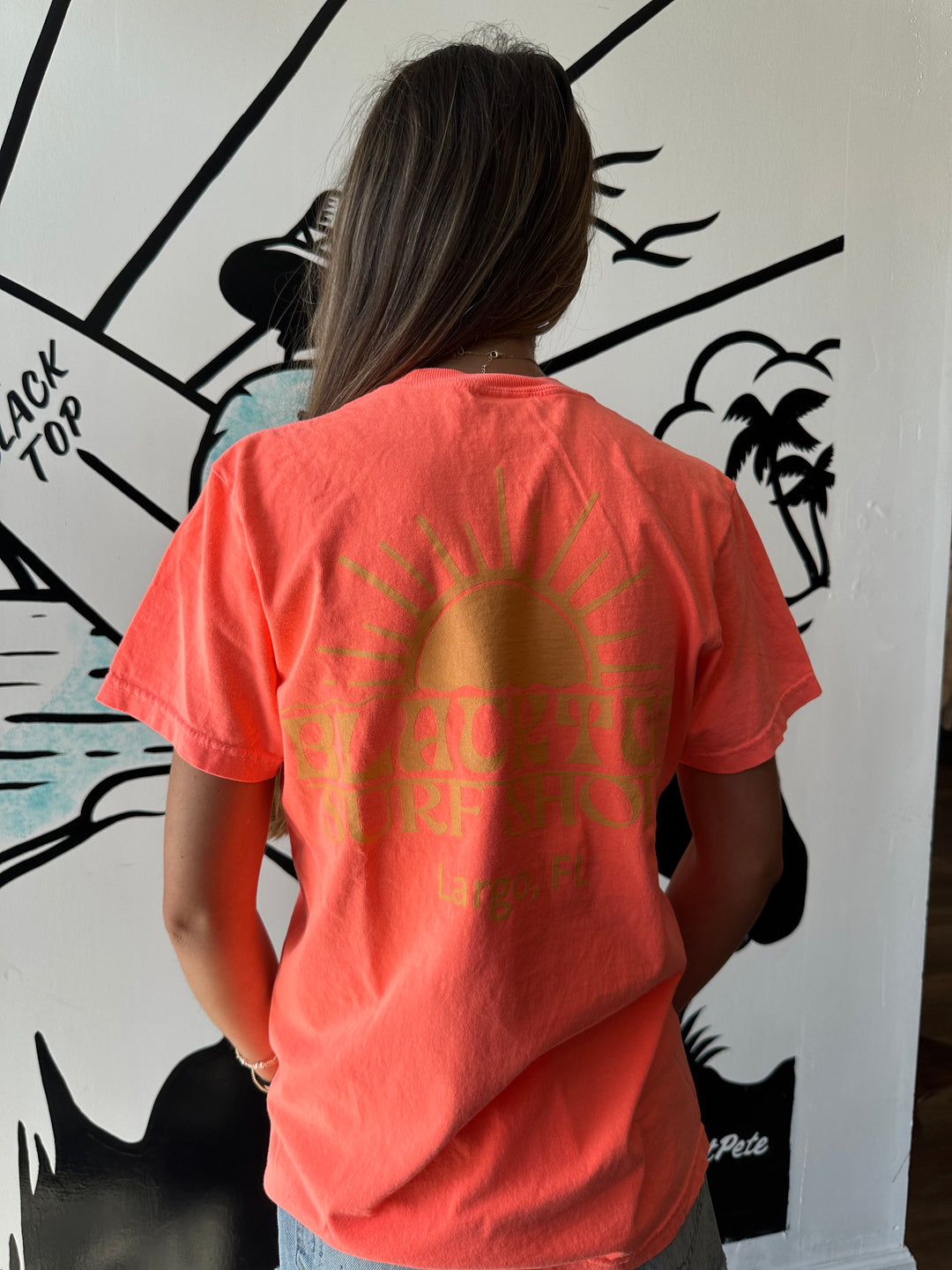 Blacktop Sun Tee in Sunset