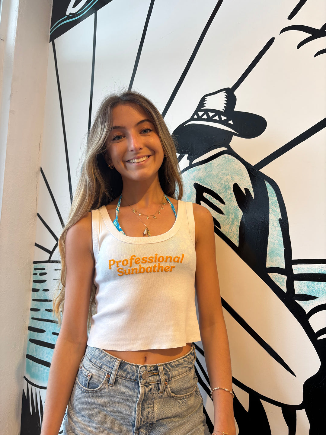 Professional Sunbather Tank in White