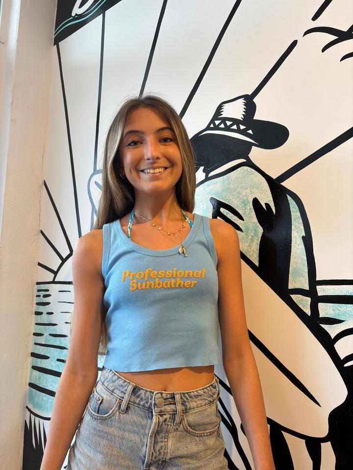Professional Sunbather Tank in Sky Blue