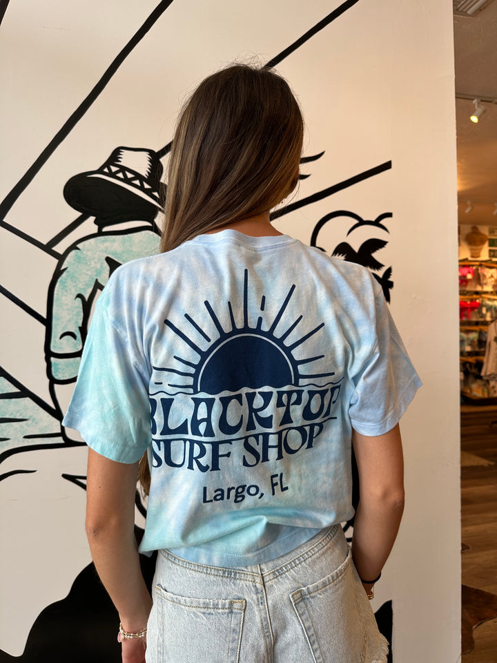 Blacktop American Summer Tie Dye Crop Tee