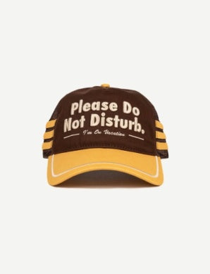 Do Not Disturb Trucker Hat in Brown