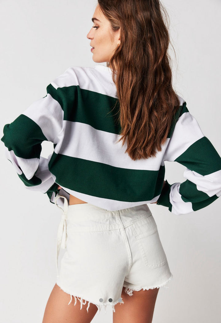 Free People Emmy Denim Skort in White