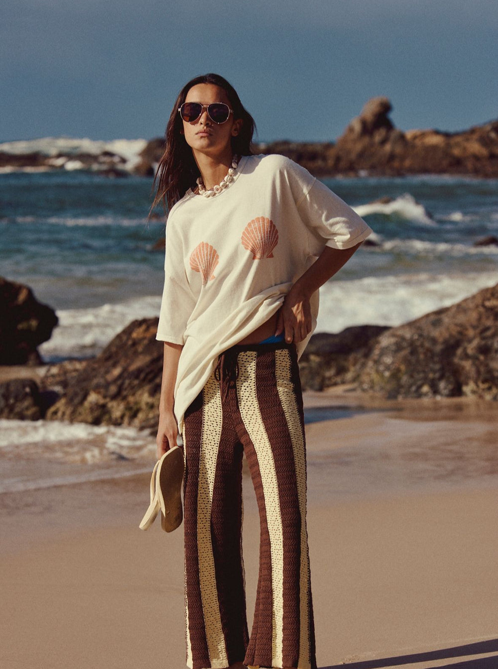 Free People Shell Tee in Ivory