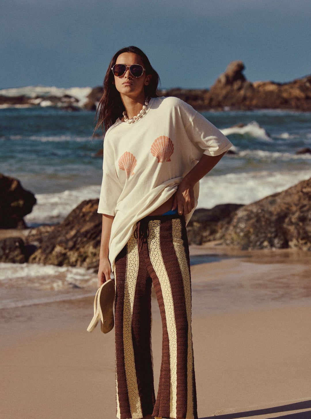 Free People Shell Tee in Ivory