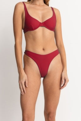 Classic Hi Cut Pant in Cherry