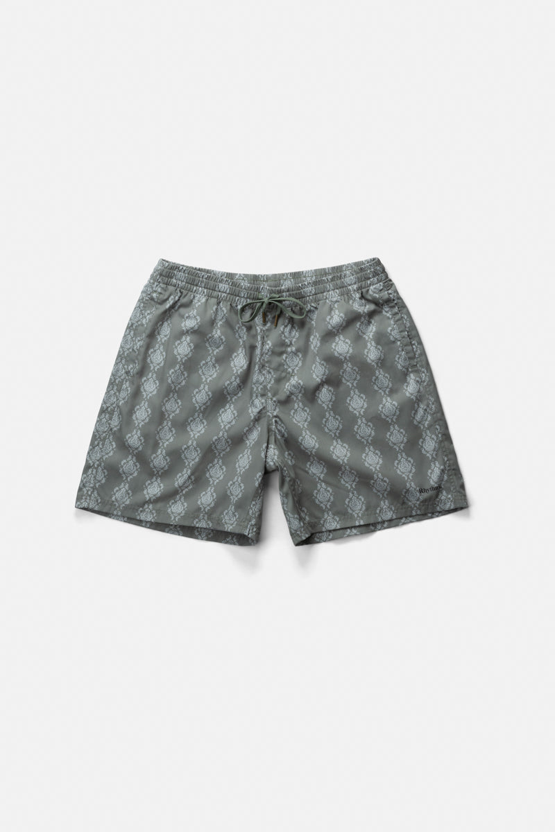 Rhythm Orante Stripe Beach Short in Olive