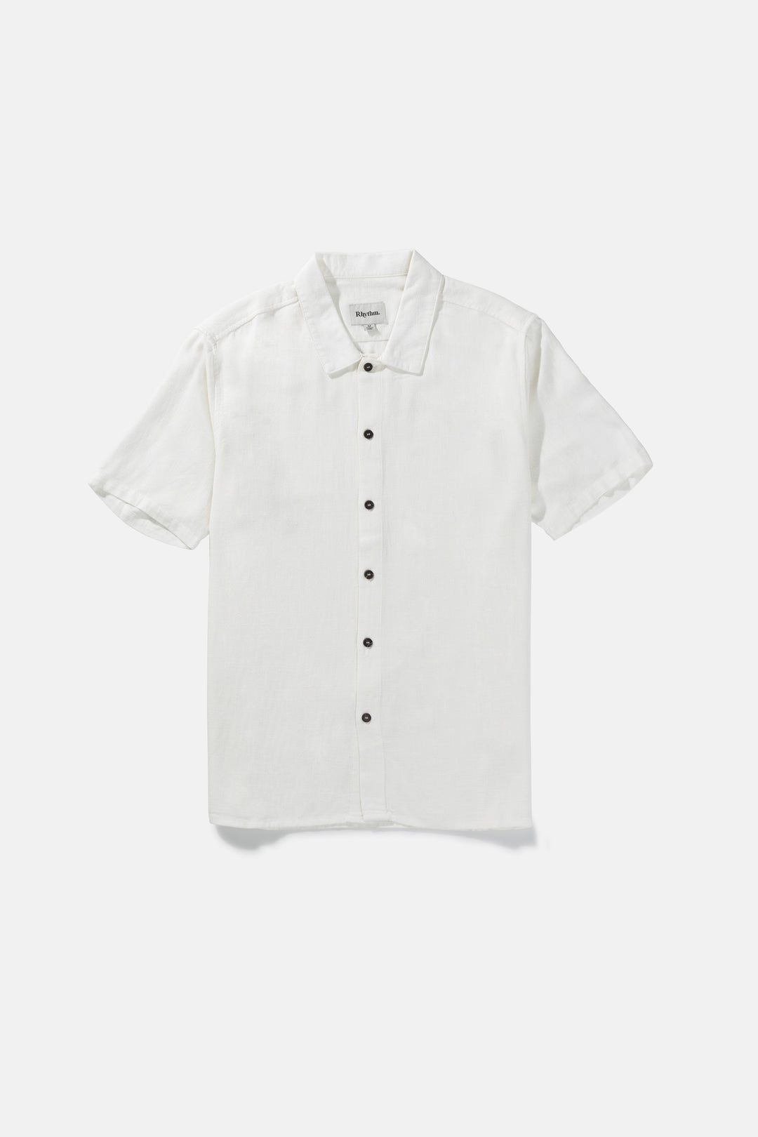 Rhythm Textured Linen Short Sleeve Shirt in Natural