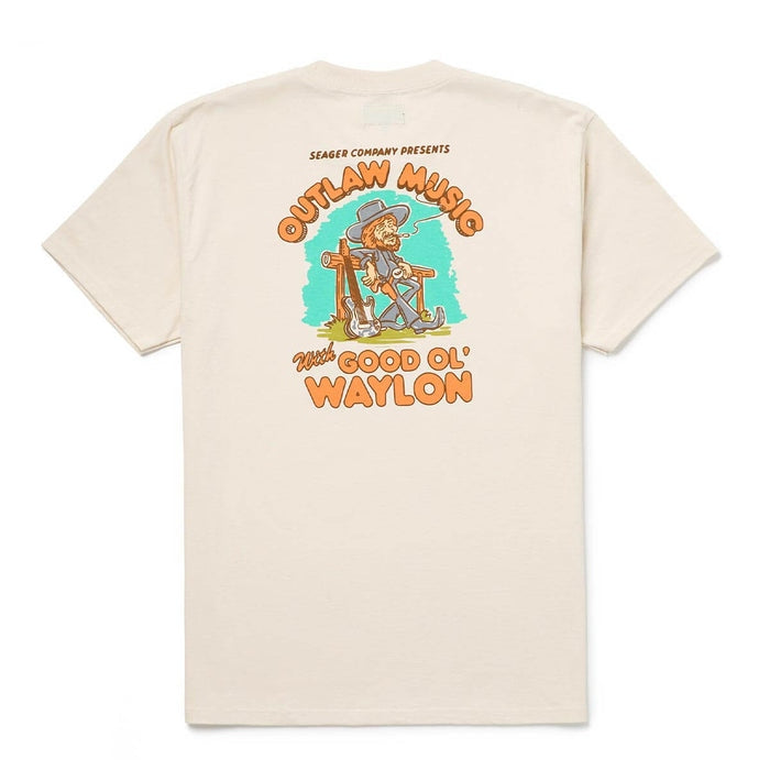 Seager x Waylon Jennings Outlaw Tee Vintage White