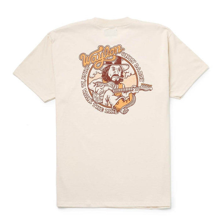 Seager x Waylon Jennings Only Daddy That'll Walk the Line Tee White