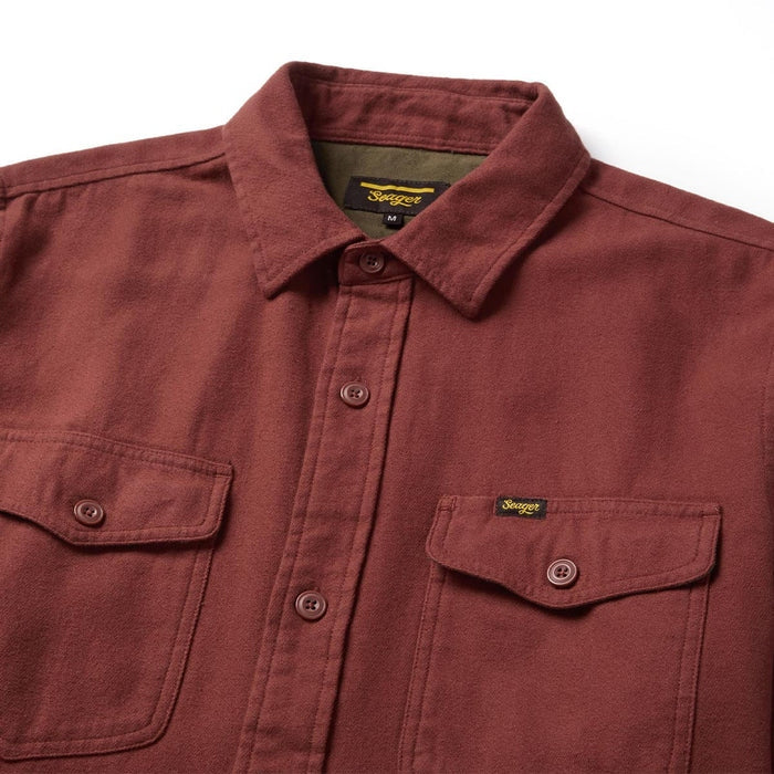 Calico Flannel in Solid Red Rock