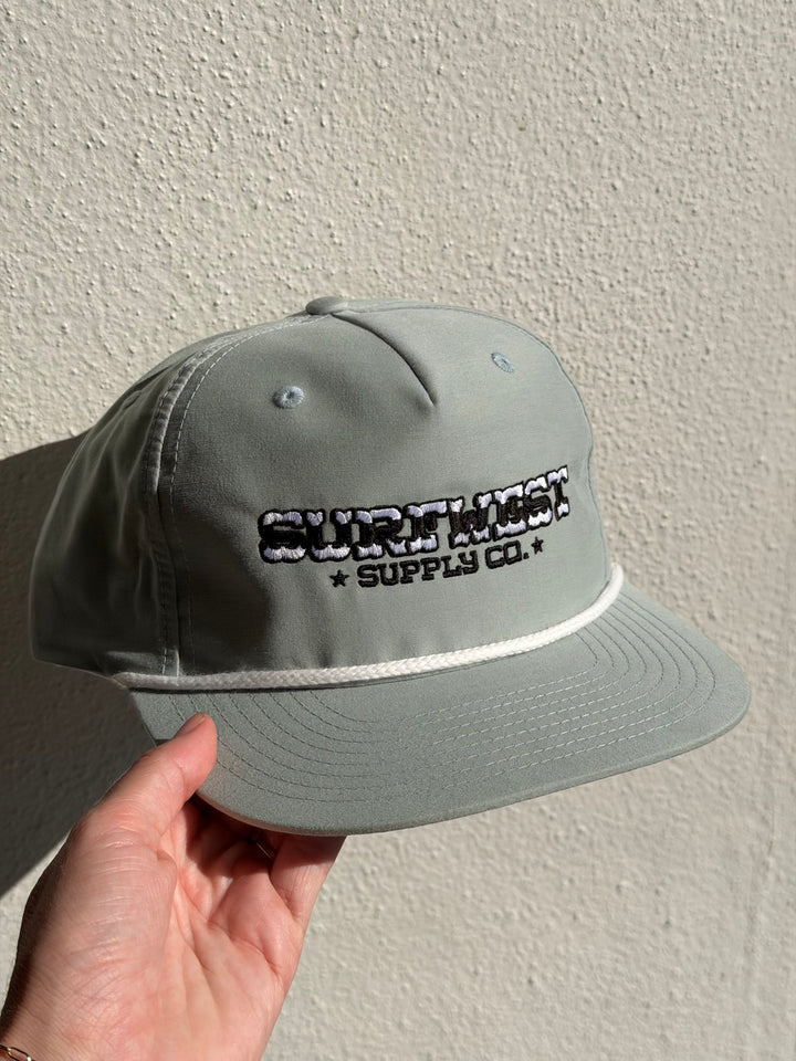 OG Surfwest Rope Trucker Hat in Dusty Blue