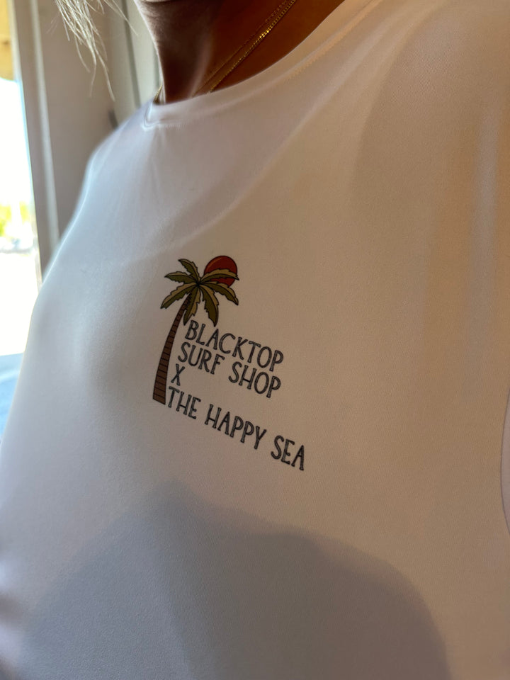 Blacktop x The Happy Sea Collab Performance Long Sleeve in White