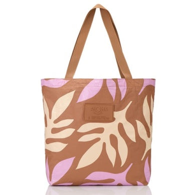 Ola Reversable Tote Bag in Sherbet/ Toffee