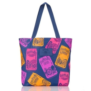 Summertime Reversible Tote in Pog/Navy