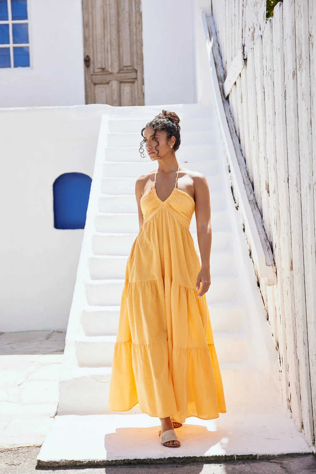 Carlotta Maxi Dress in Tangerine
