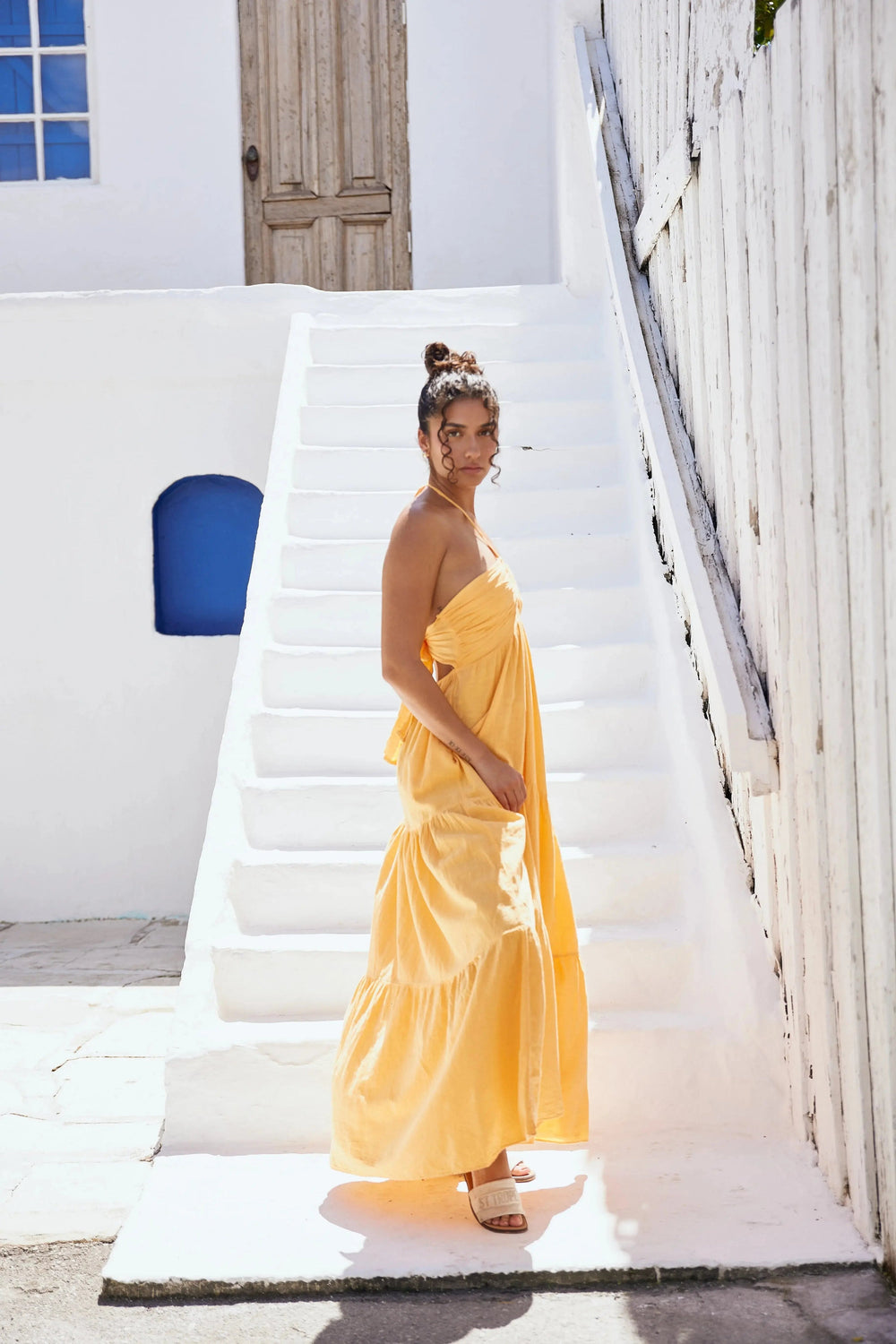 Carlotta Maxi Dress in Tangerine