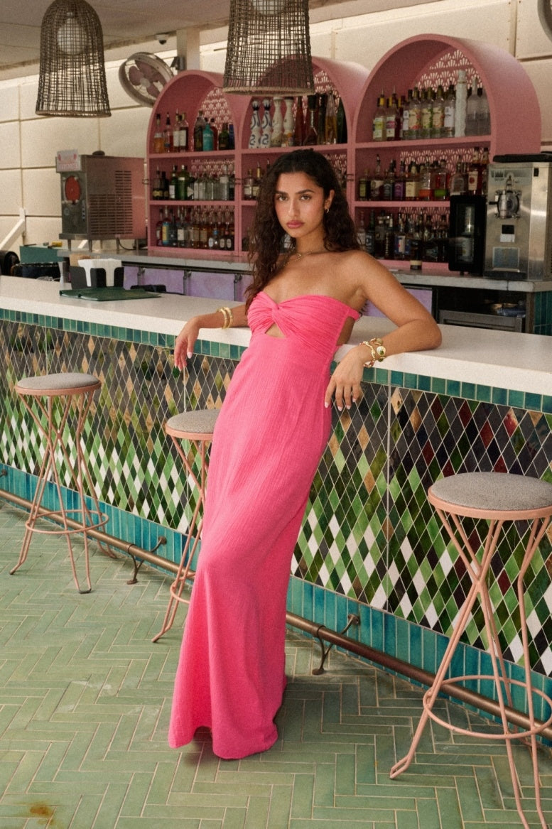 Eleanor Dress in Raspberry