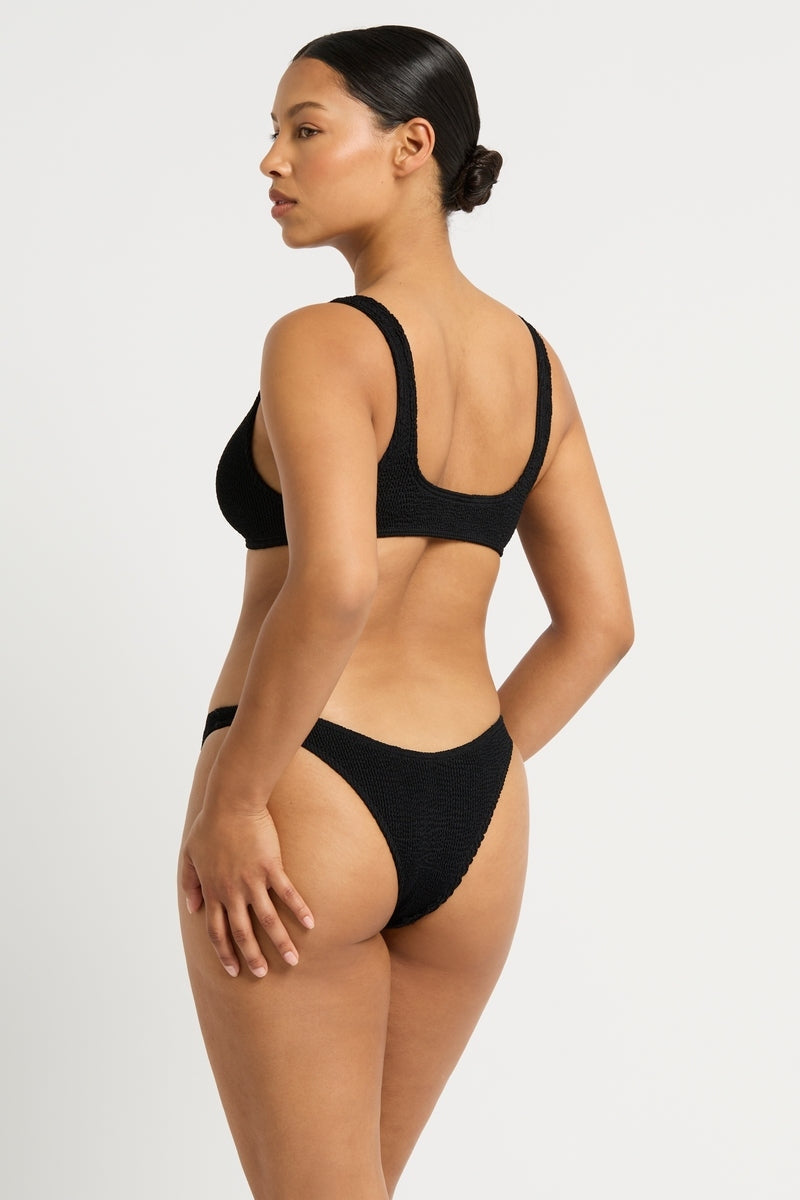 Scout Crop Bikini Top in Black
