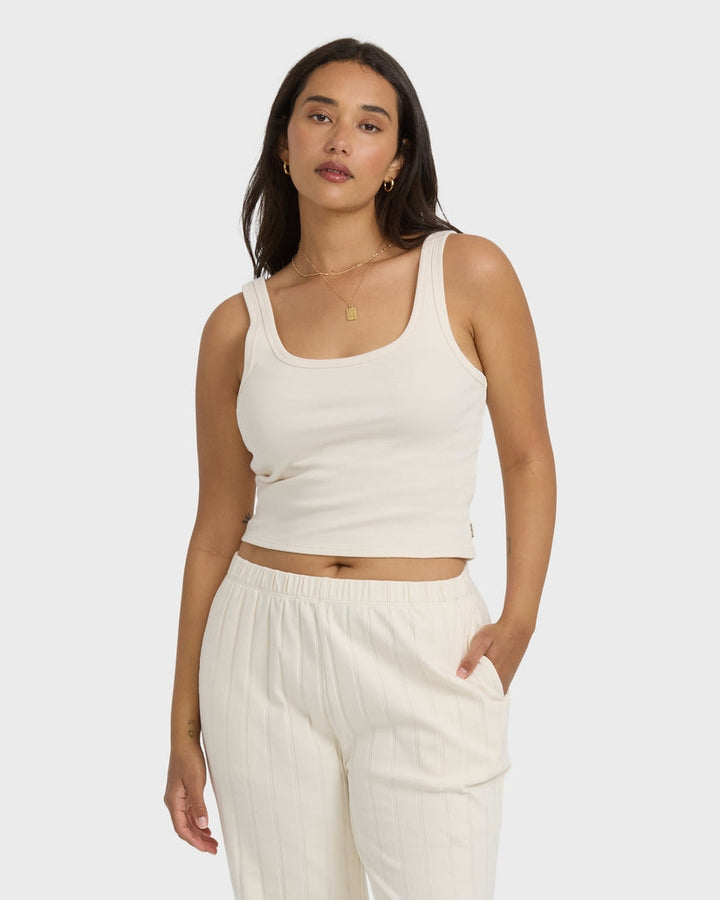 Goddess Knit Tank in Whitecap
