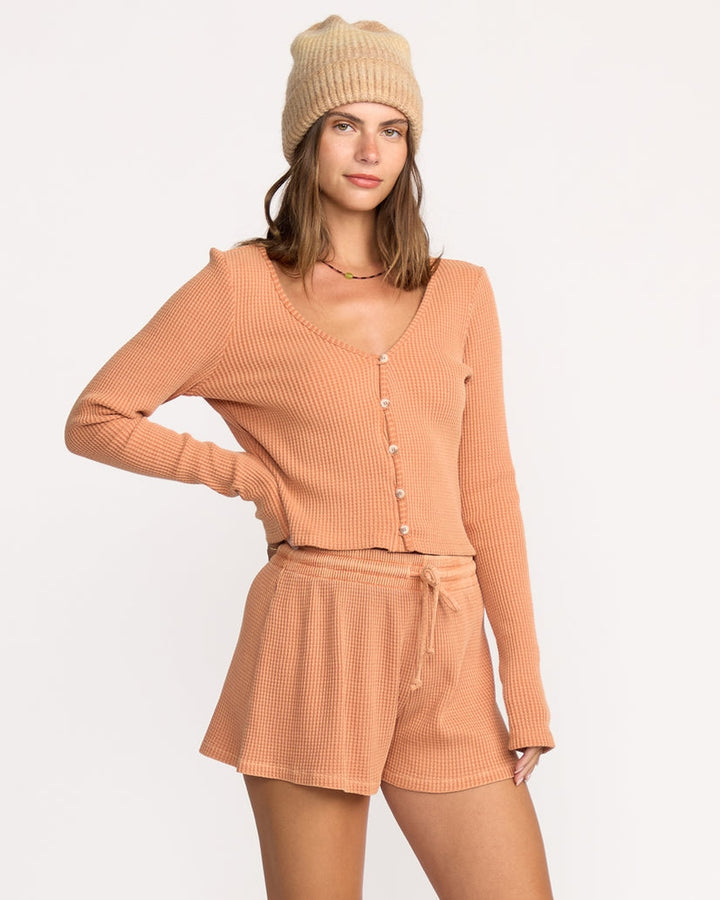 Debbie Vibes Knit Shorts in Sunburnt