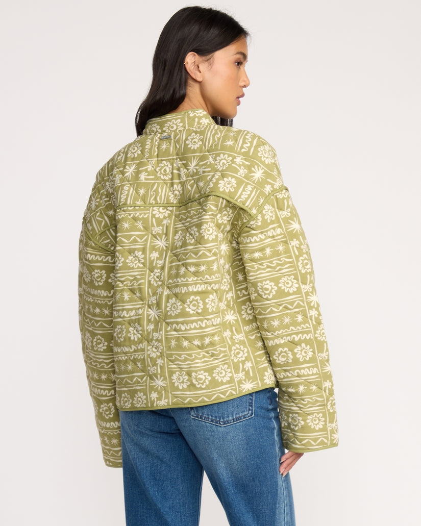 Folk Story Jacket in Green Tea