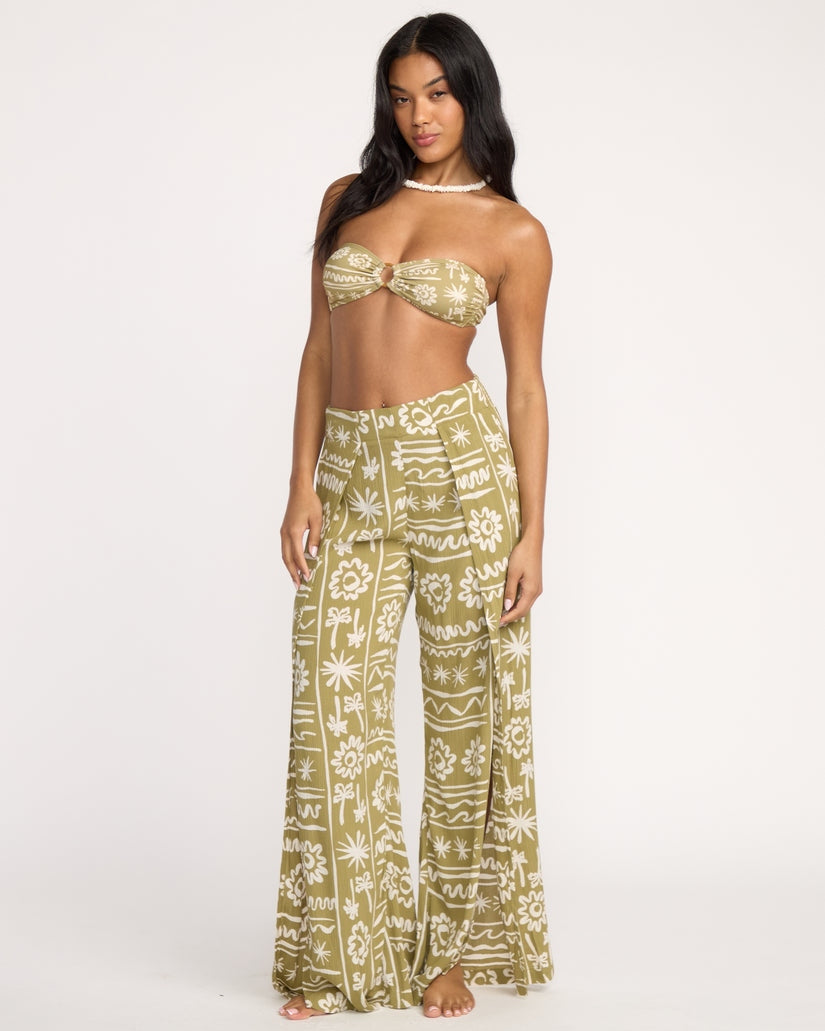 Split Spirit Pant in Gree Tea