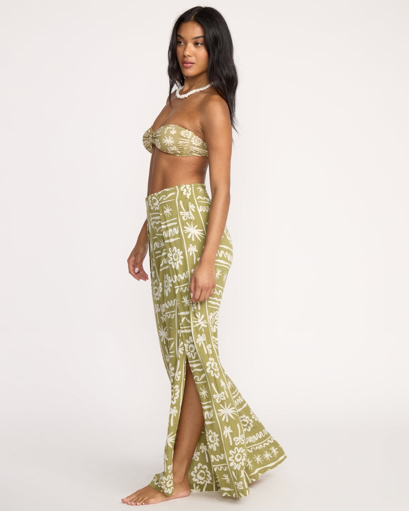 Split Spirit Pant in Gree Tea