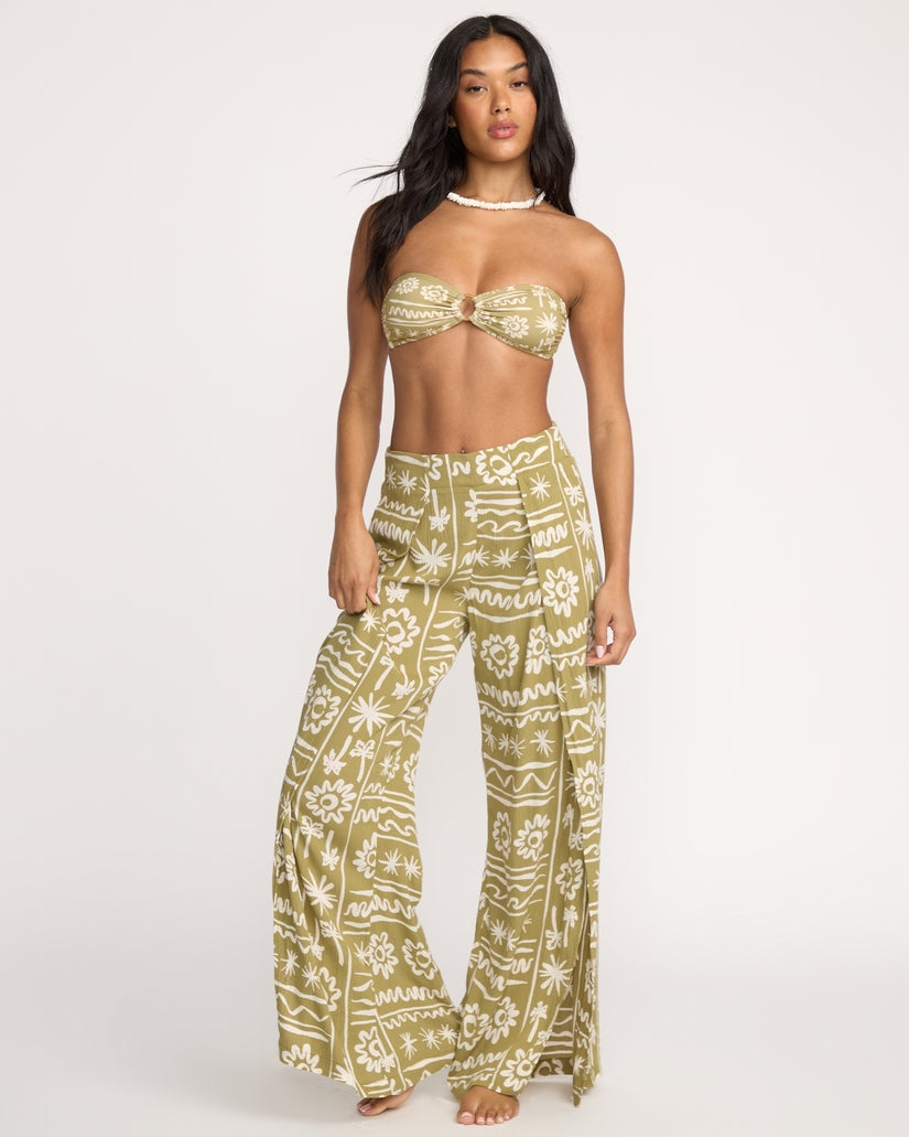 Split Spirit Pant in Gree Tea