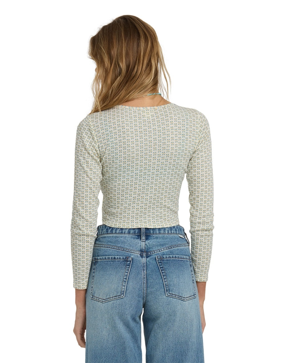 Reese LS Thermal Top in Mason Blue
