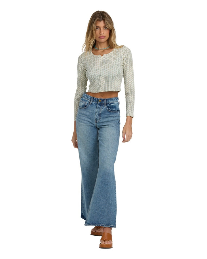 Reese LS Thermal Top in Mason Blue
