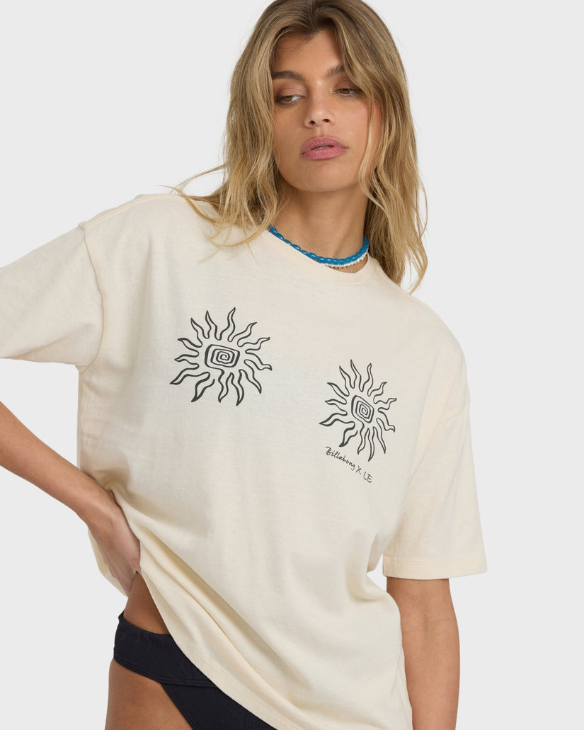 Billabong Laura Tee in Antique White