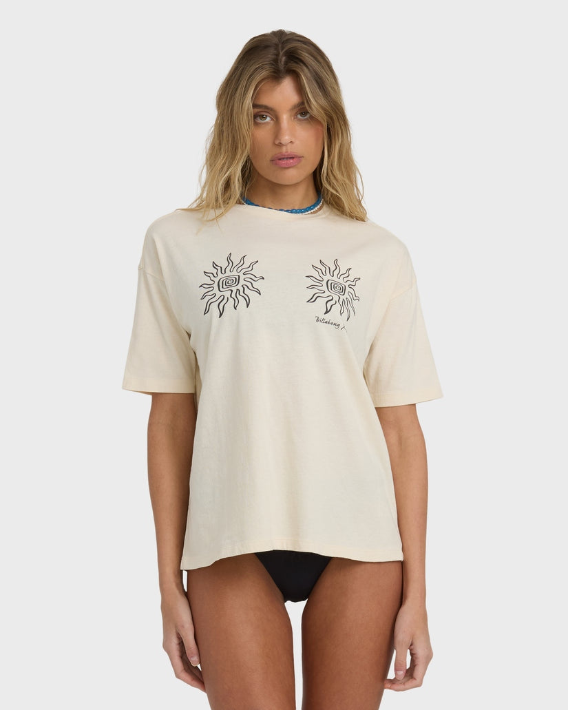 Billabong Laura Tee in Antique White