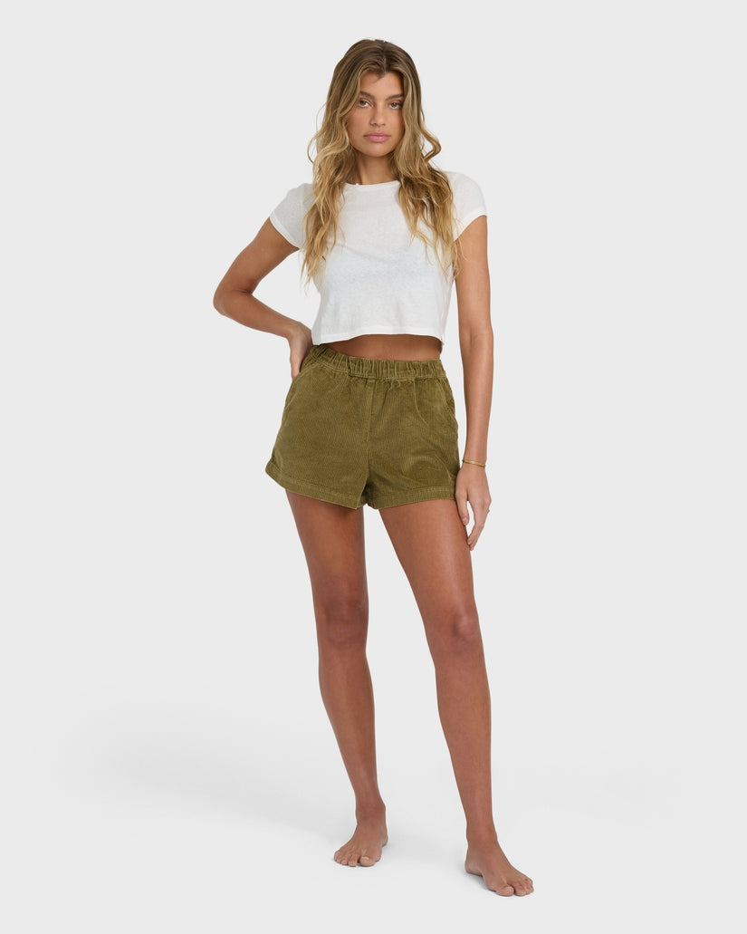 See Ya Cord Short in Martini Olive