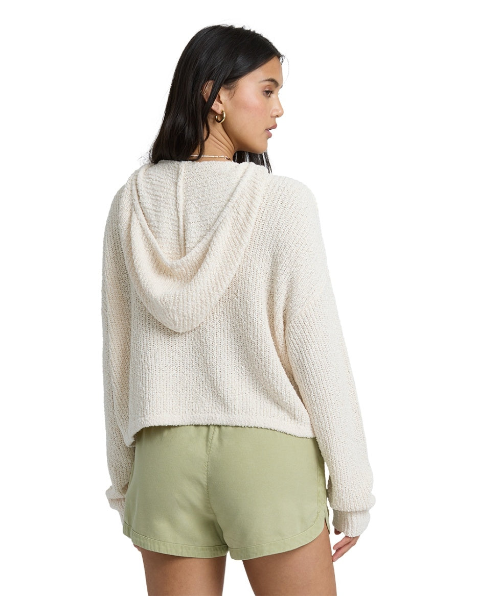 Hot Beachin Hoodie Sweater in White Cap
