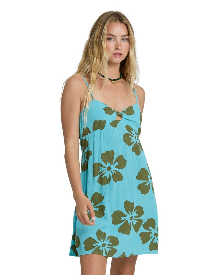 Last Sunset Mini Dress in Ocean Spray