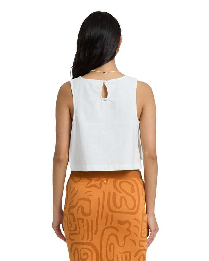 So Breezy Woven Tank in Salt Crystal