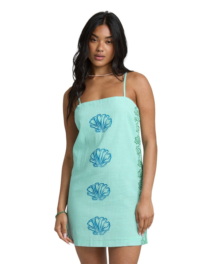 Sun Rays Mini Dress in Pool Blue