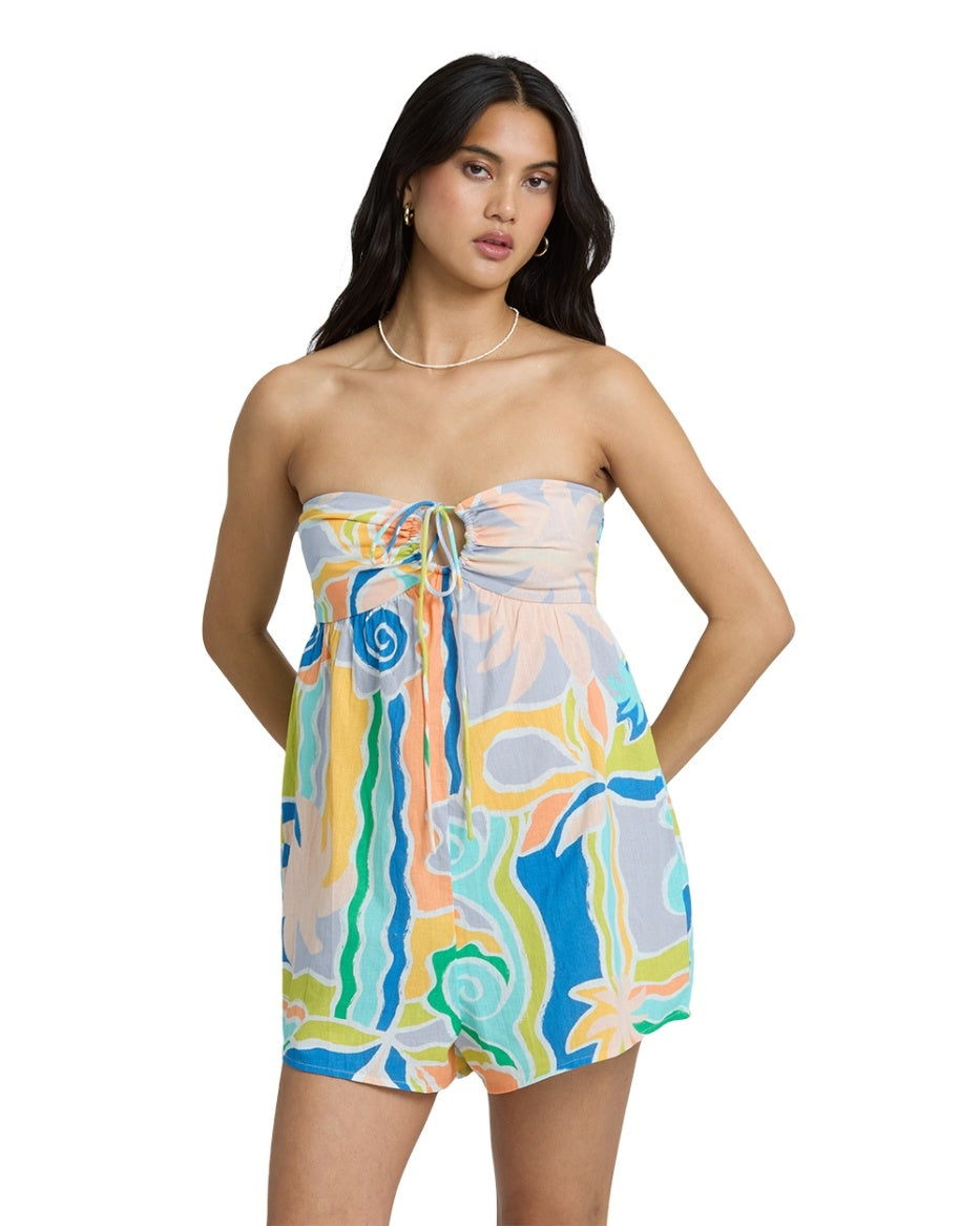 So Groovy Romper in Blue Multi