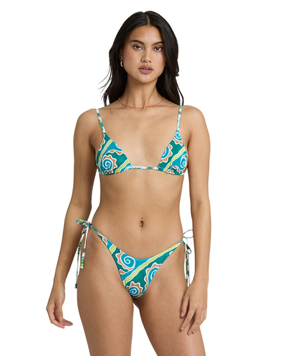 Salty Waves Reversable Tie Side Dippy Bottom in Salt Crystal