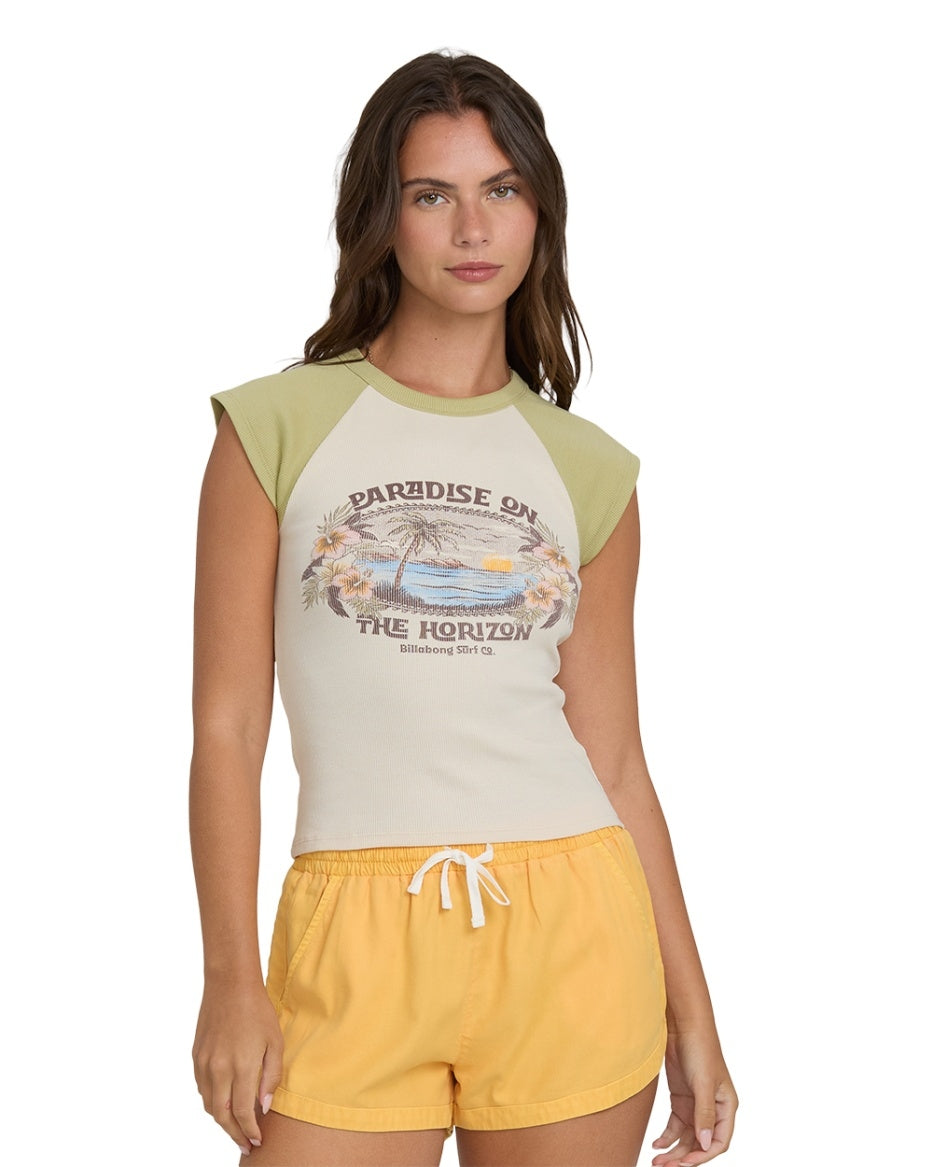 Horizon Short Sleeve Raglan in Cactus