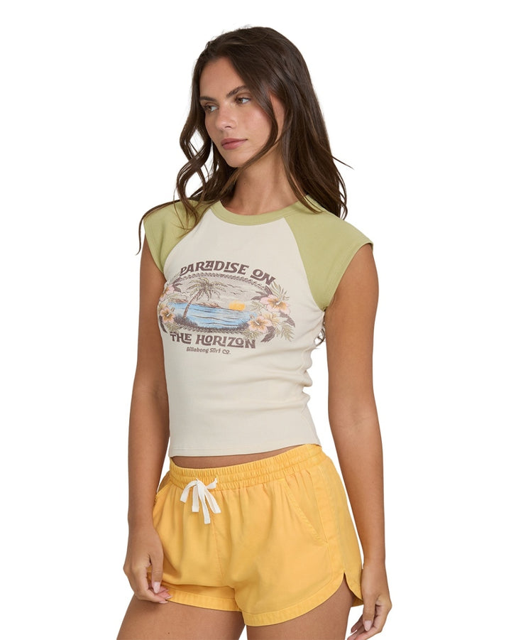 Horizon Short Sleeve Raglan in Cactus