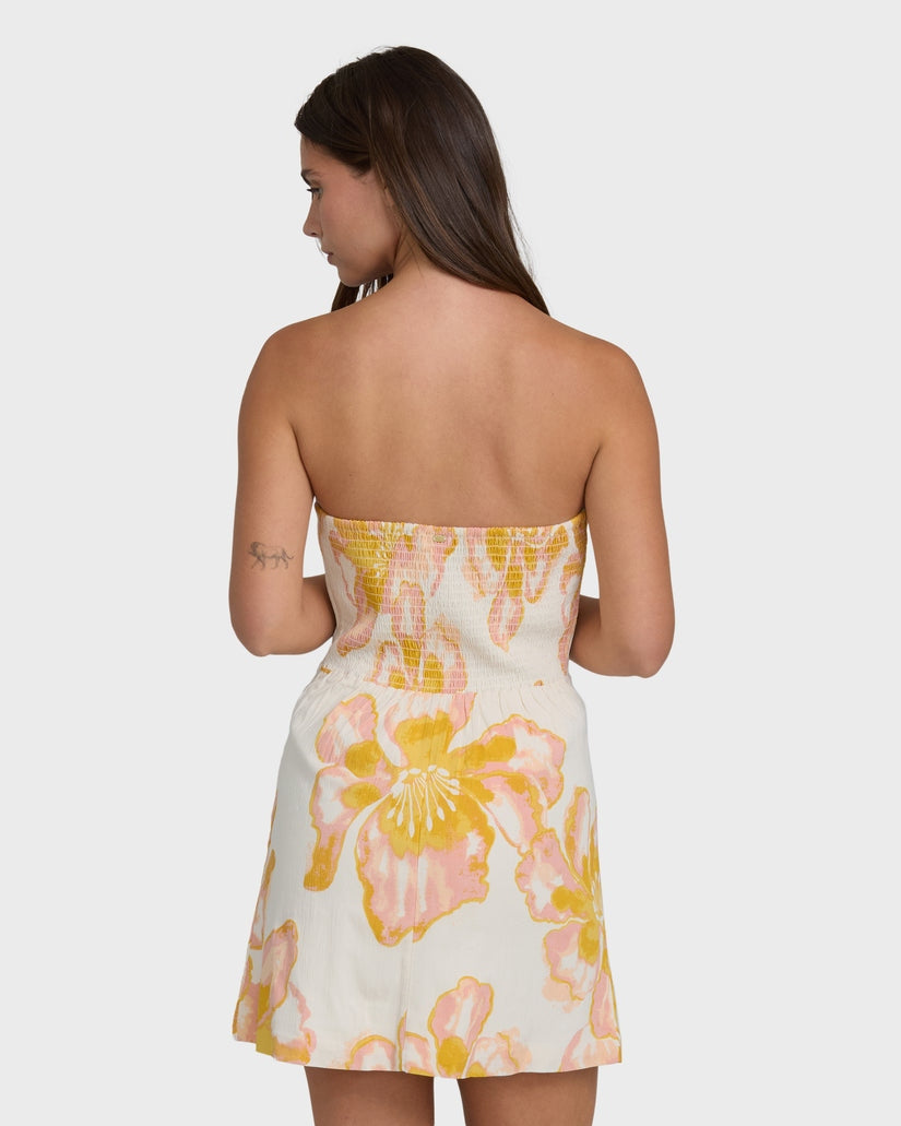 Floral Trippin Mini Dress in Salt Crystal