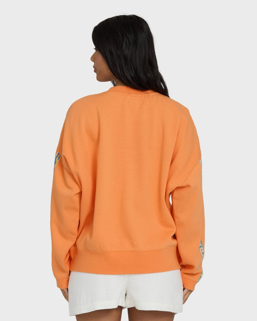 Palm Rio Crewneck Sweatshirt in Tangerine