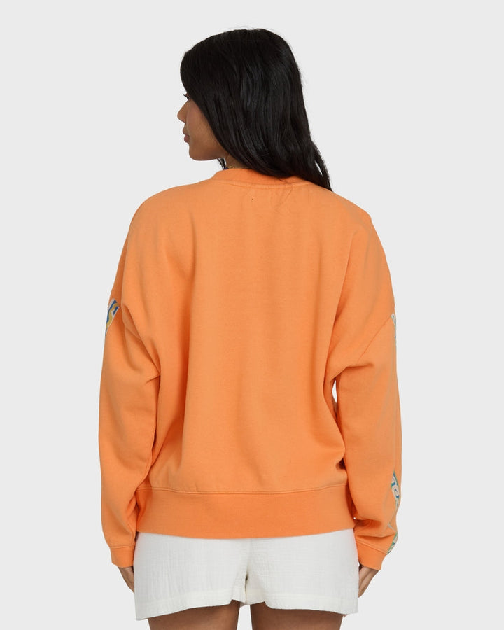 Palm Rio Crewneck Sweatshirt in Tangerine