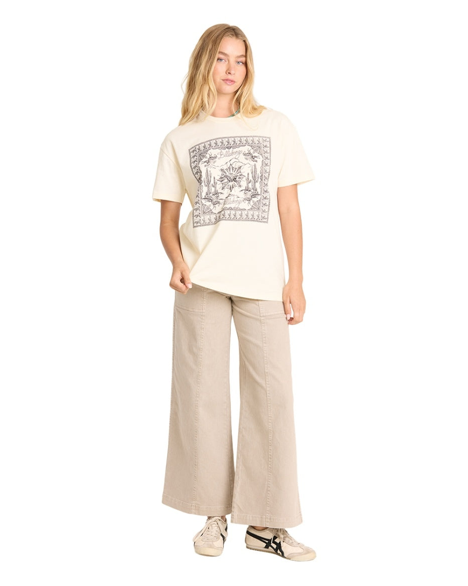 Heading West Short Sleeve Tee in White Cap