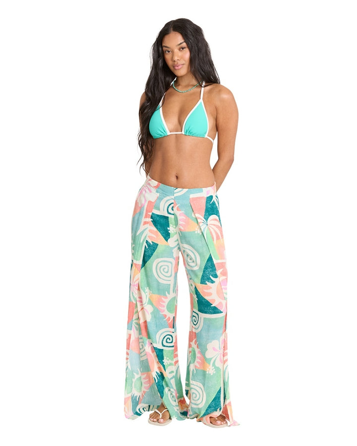 Split Spirit Pants in Misty Blue