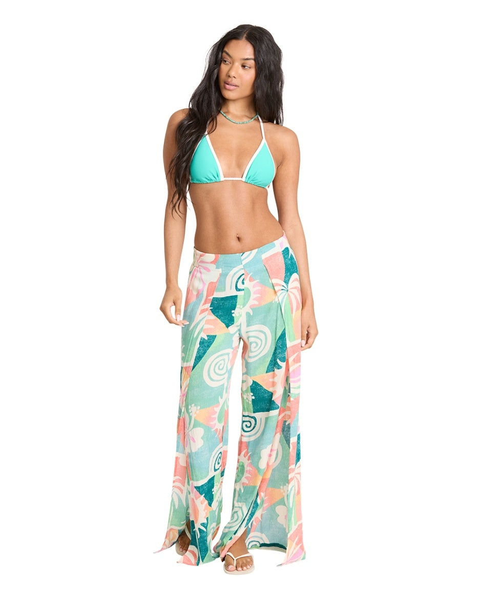 Split Spirit Pants in Misty Blue
